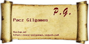 Pacz Gilgames névjegykártya